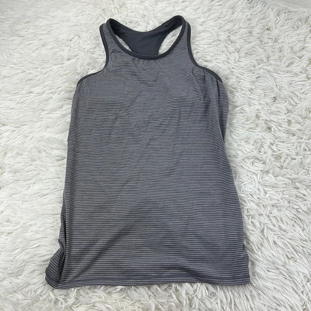 Lululemon Ruche Of Adrenaline Tank Heathered Titanium
